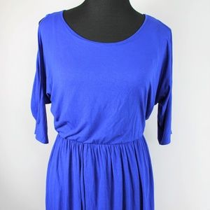 Forever 21 Blue Dress Cold Shoulder Above Knee S
